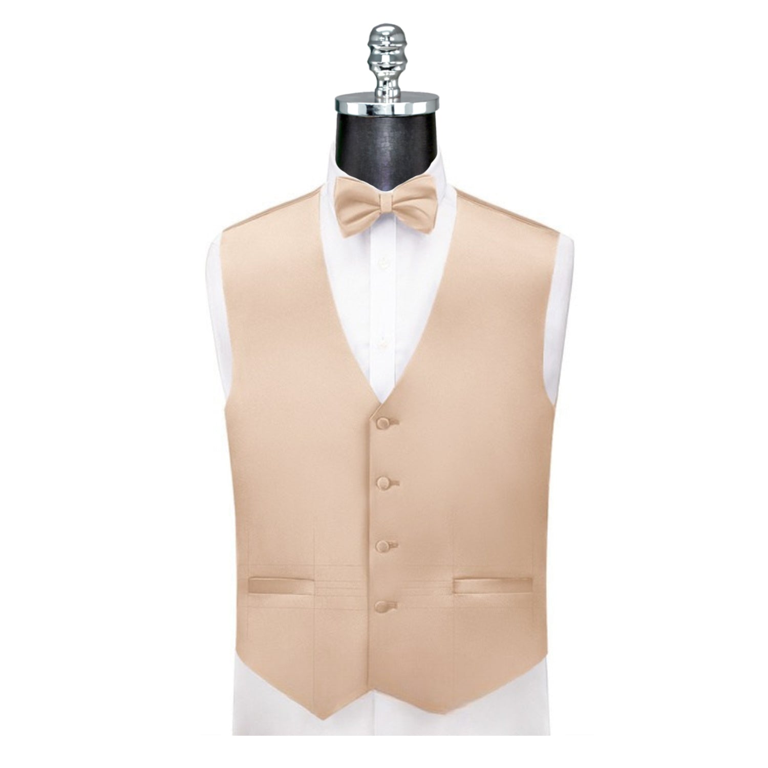 Ferrecci Mens Solid Wedding Prom Grad Choir Band 4pc Vest Set