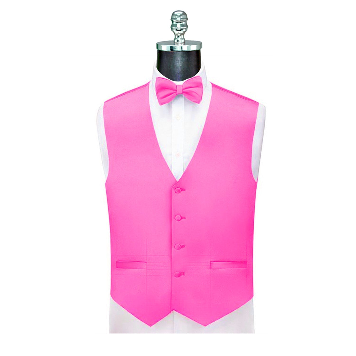 Ferrecci Mens Solid Wedding Prom Grad Choir Band 4pc Vest Set