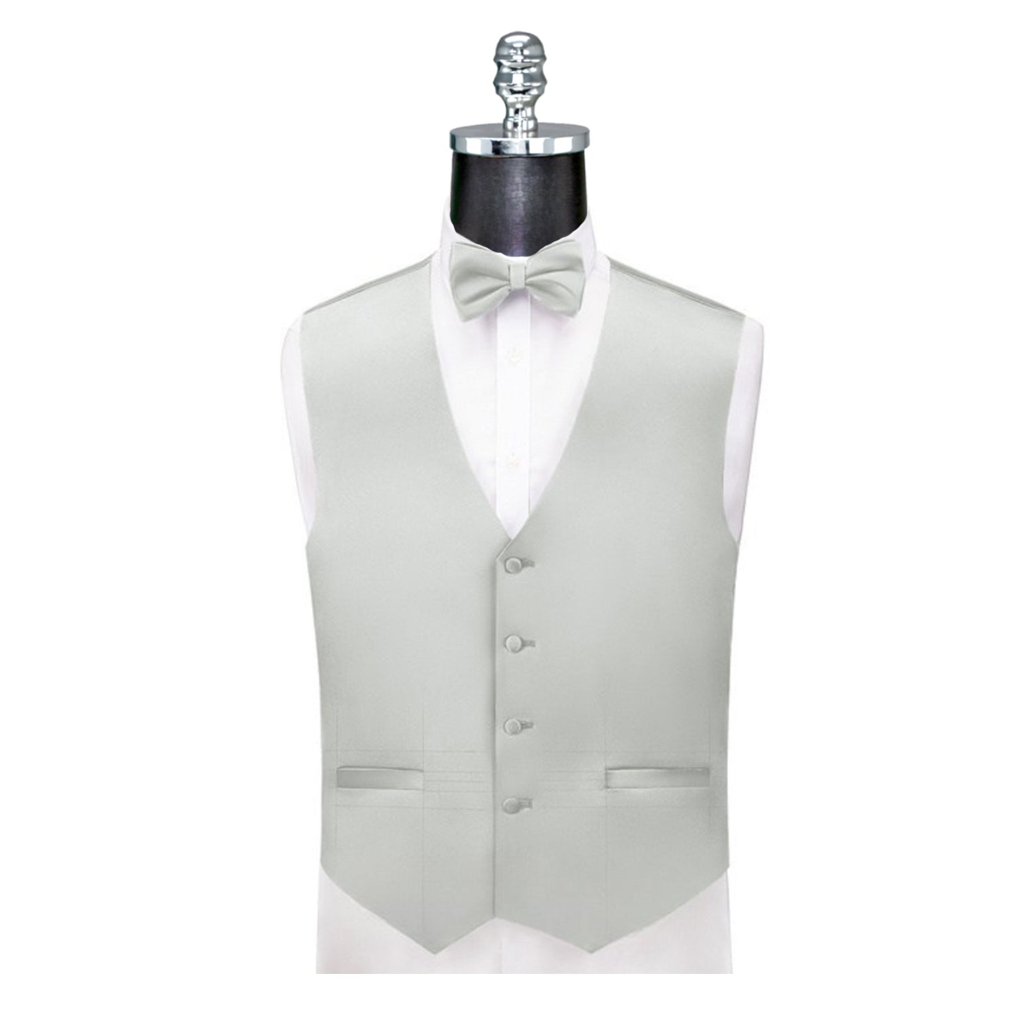 Ferrecci Mens Solid Wedding Prom Grad Choir Band 4pc Vest Set