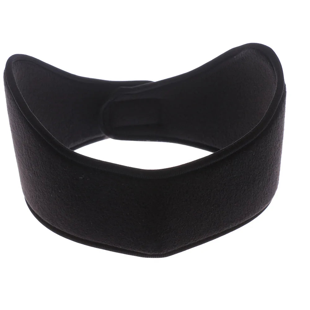 1PC Winter Women Men Ear Warmer Head Band Polar Fleece Black Ear Muff Stretch Spandex Unisex Hair Band Accessories Drop Ship