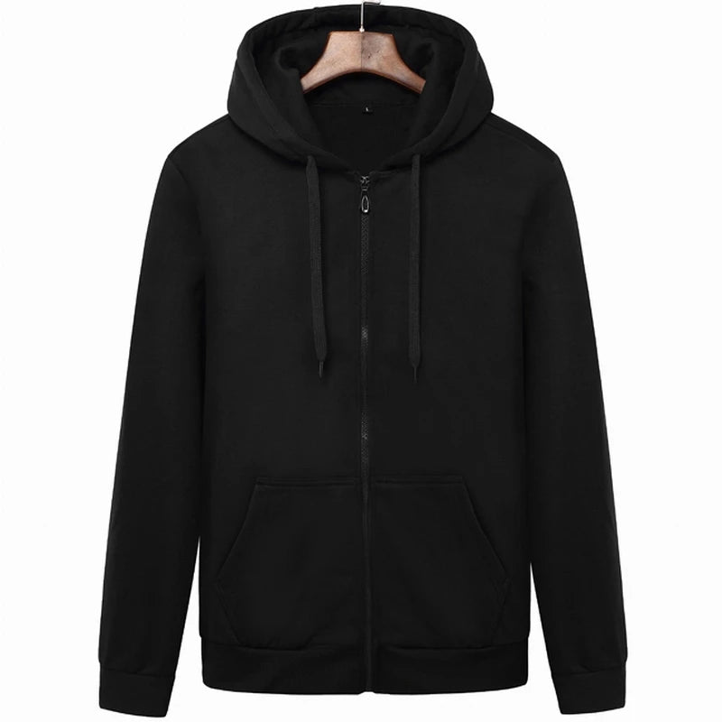 Brand Men's Hoodie With Hood Sweatshirts Jackets Men Fleece Streetwear Warm Tracksuit Men Hoody Coats Velvet Sweatshirt Mens