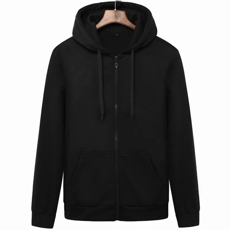 Brand Men's Hoodie With Hood Sweatshirts Jackets Men Fleece Streetwear Warm Tracksuit Men Hoody Coats Velvet Sweatshirt Mens