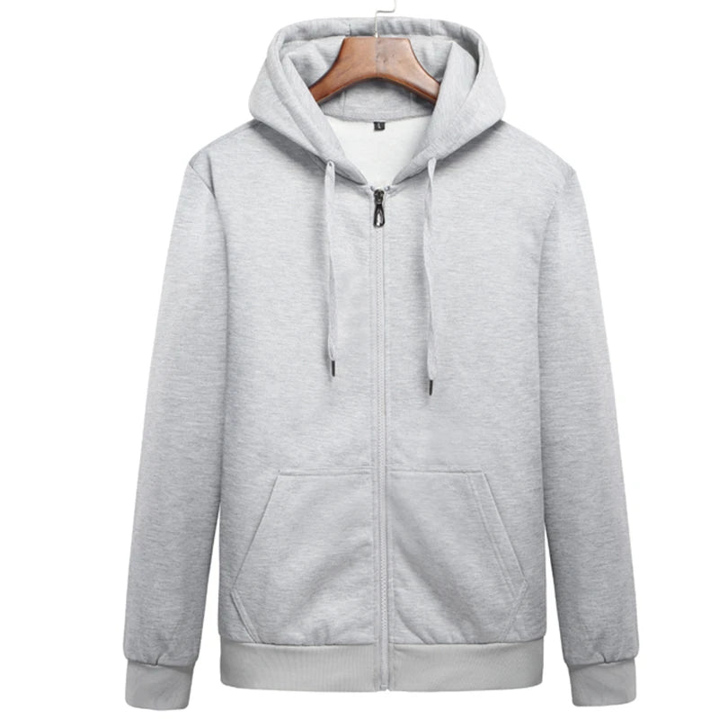 Brand Men's Hoodie With Hood Sweatshirts Jackets Men Fleece Streetwear Warm Tracksuit Men Hoody Coats Velvet Sweatshirt Mens